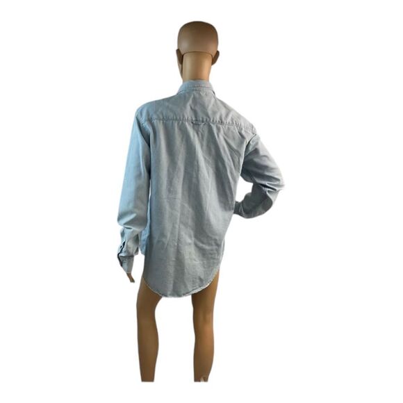 91 Denim Women’s Blue  Casual Denim Shirt Blouse. Size Small. - Picture 3 of 12